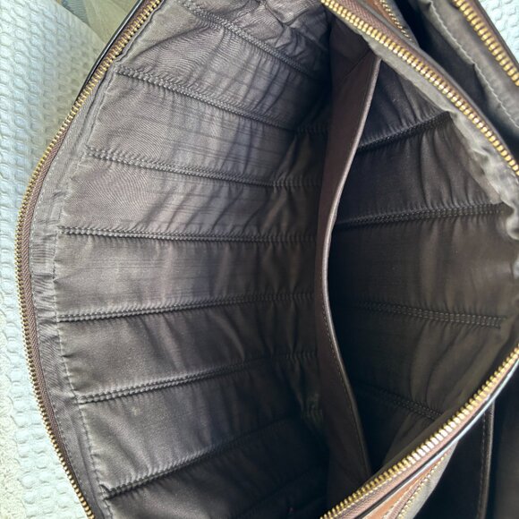 $1050 Tumi Beacon Hill Laptop Tan Brown Leather Briefcase Bag - Picture 9 of 13